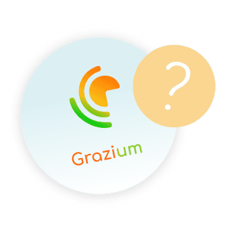 Why Grazium — Grazium logo with question mark